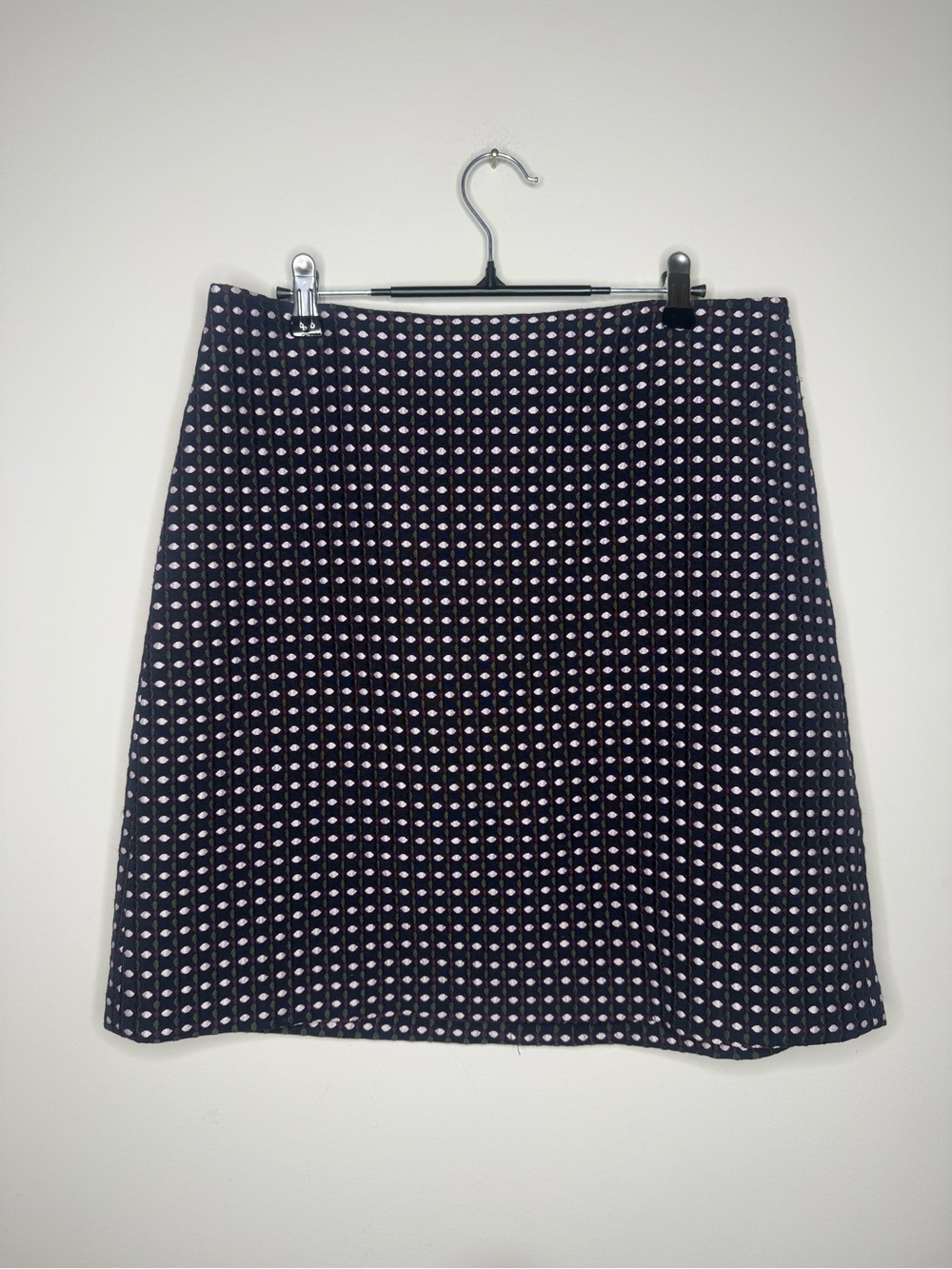 Ann Taylor Navy Polka Dot A-Line Skirt - Women